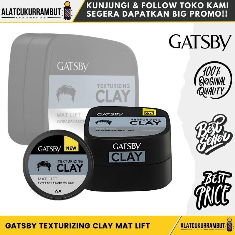 GATSBY Texturizing Clay Mat Lift Minyak Rambut Pria 20 gr 75 - Shop ...
