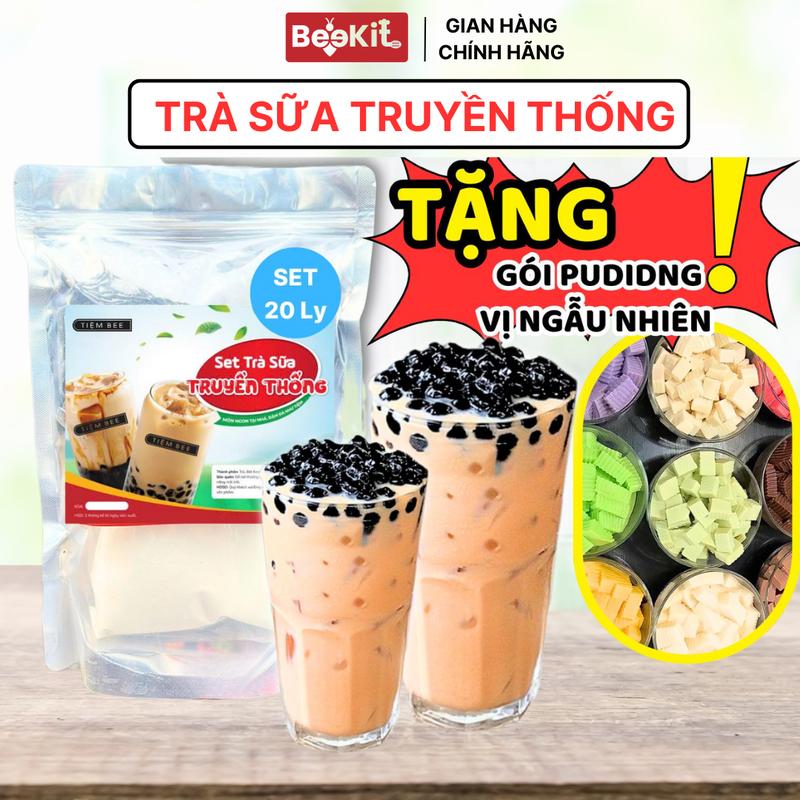 Beekit - Set Trà Sữa Truyền Thống BeeKit - Nguyên Liệu Nấu Trà Sữa Tiệm Của Bee - Thành phẩm 2.7L - Công Thức Chuẩn Vị - Dễ Nấu Tại Nhà