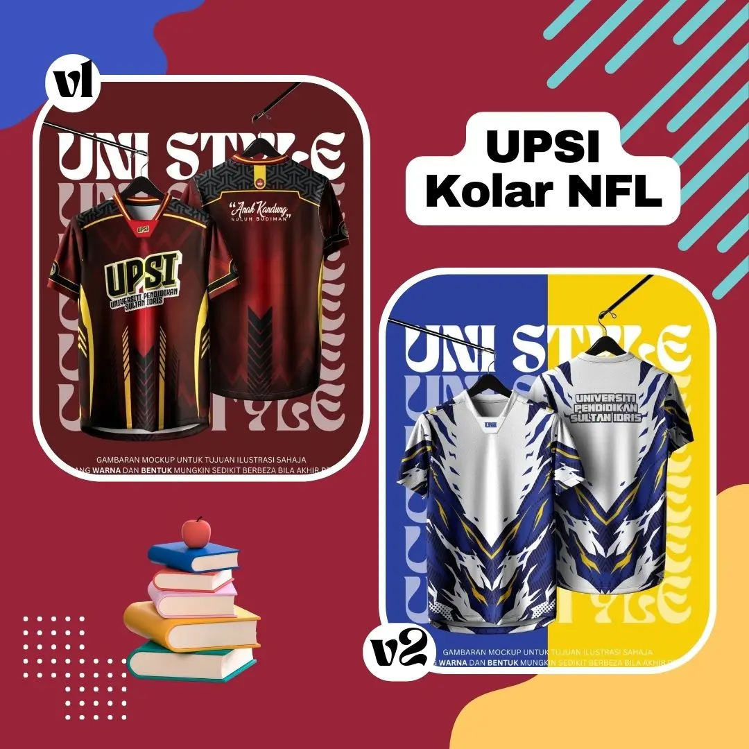 Baju Universiti UPSI V1 & V2 | Microfiber 160gsm [XS - 5XL]