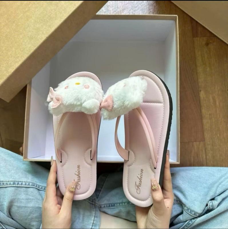 Dép xỏ ngón gắn Mèo Nơ To siêu đáng iu Dép tông nữ ,đi biển