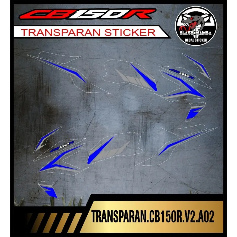Striping TRANSPARAN  CB150R (V2)/ STRIPING TRANSPARAN  CB 150 R New 2016 2017  CODE A02 2