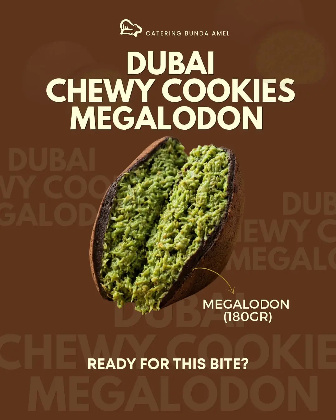 CBA Dubai Chewy Cookie -Megalodon size Spesial dengan Promo Hemat hingga 50% Snack Dessert