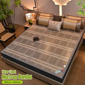 Tikar Bambu Lipat Tatami 160x200cm Kualitas Bambu Premium High Quality Matras Bambu Alami - X2B2