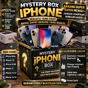 MYSTERY BOX iPHONE ORIGINAL – BERANI COBA? Selempang Mic Ht Talkie Proyektor Amplifier Dongle Lagu Mixer Dvd Casing Handphone Touchscreen