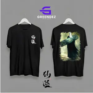 GREENDEZ - T-Shirt Donghua Renegade Imortal wanglin Unisex Kaos Dunghoa Baju Wanglin Bahan Katun 24s Nyaman Tahan Lama Desain Grafis Kuat dan Berani Hitam Putih