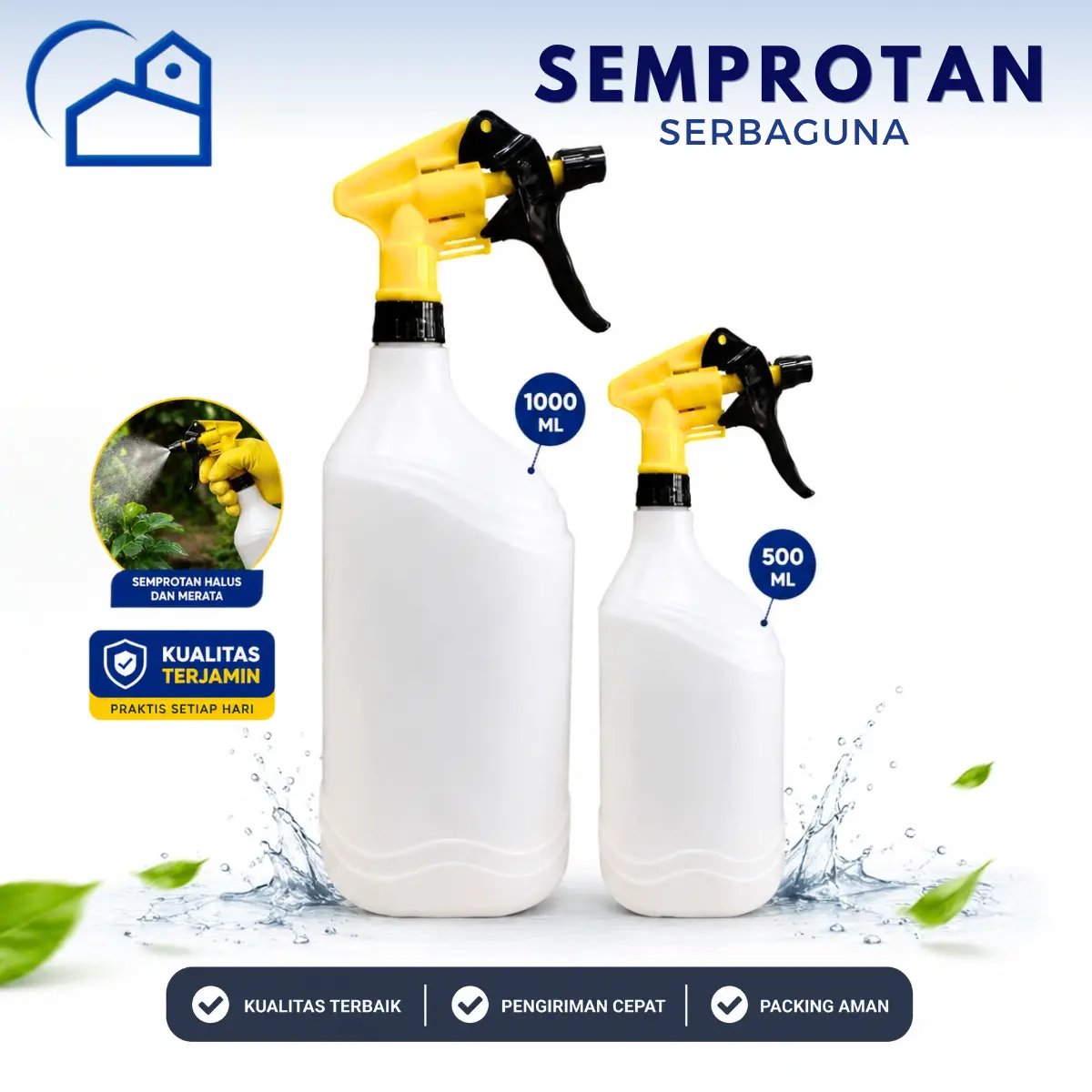 HOMESTATION - Botol Semprotan Air Jet Spray 1 Liter 0.5 Liter untuk Tanaman Mandi Burung/Kucing Anjing