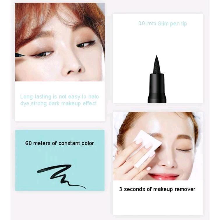 D&M Eyeliner Waterproof Eyeliner Pen Tahan Lama Hitam & Brown Lasting 1
