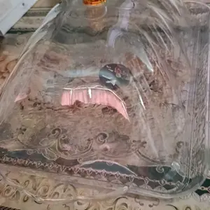 [COD] Nampan Serbaguna Bening/ Bear Drag Tray With Lid/ Nampan Snack Tray Nampan Buah Piring Dessert 27/33/36 CM