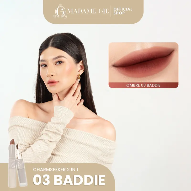 Madame Gie Charmseeker 2in1 Ombre - Make Up Lipstick Lip Matte Cream 2