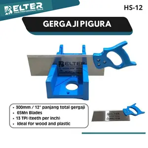 BELTER GERGAJI PIGURA MANUAL Manual Miter Saw Box + GERGAJI 300 MM Mitre Box Gergaji Hebel Potong Sudut Model Figura BELTER