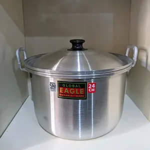 Panci Tutup / Panci Rebus / Panci Masak Air / Panci Masak Sayur Ukuran 24 Cm Almunium Global Eagle