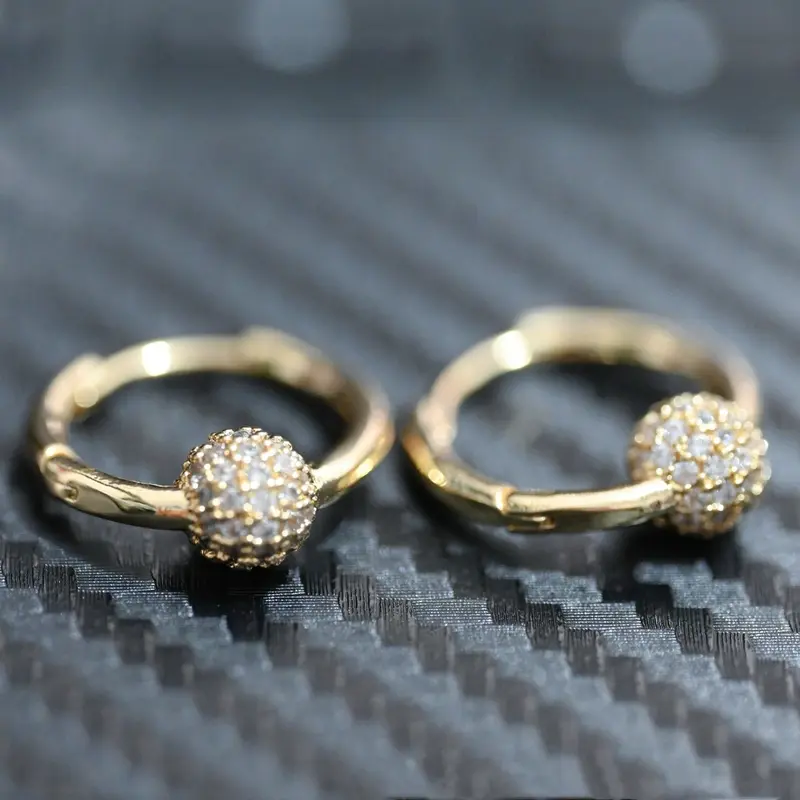 (Bebas beli 2 dapat bonus) A170 COD Anting bulat bola cakep titanium simple elegan wanita Korea 8