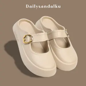 Sepatu Sandal Wanita Sandal Selop Sandal Platfrom Casual Anti Licin Bahan Karet Eva Rubber Ukuran 36-40 262M-2