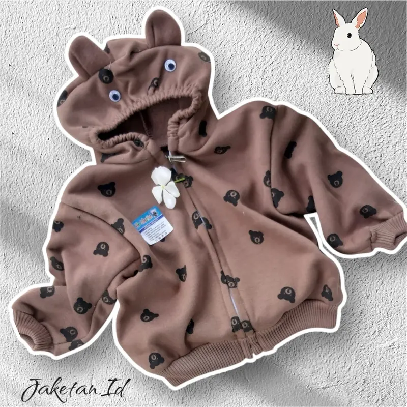 Jaketan Bayi Motif Kepala Panda untuk Usia 0-7 Bulan dengan Berat Maksimum 7kg - Lengan, Perempuan 2