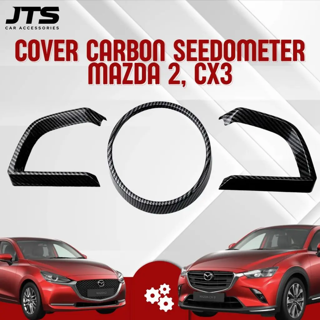 Cover Speedometer Carbon Mazda 2 Skyactiv & Mazda CX-3 - Frame Spidometer Carbon Look Interior Dashboard