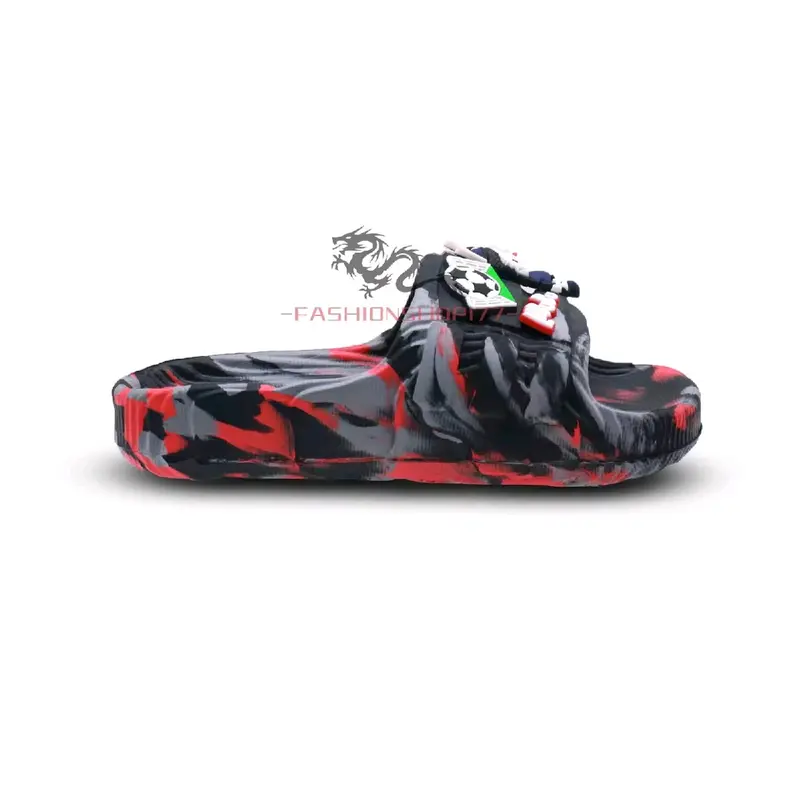 COD NEW Sandal Hilo's Labubu Anak cowok - Sandal labubu anak laki-laki lucu - Sandal labubu anak cowok terbaru viral - Sandal selop labubu loreng anti slip terbaru Fashion Motif Sepatu 1