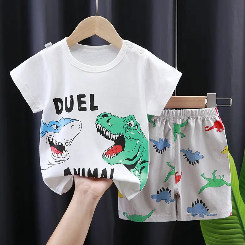 SETELAN LENGAN PENDEK BAYI MOTIF LUCU BAHAN KATUN 4 BULAN - 4 TAHUN Parsel Perempuan 1