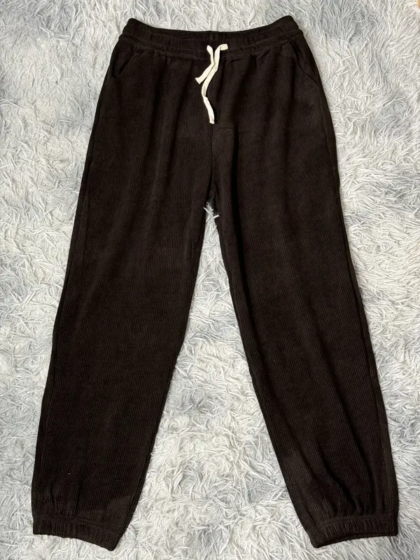 [ PUTRI THE LABEL - 828 BB 40 - 75 KG ] Celana Jogger Panjang Corduroy Pria Wanita Jogger Pants Korea Celana Panjang Olahraga Gym Zumba Jogging sweatpants 8