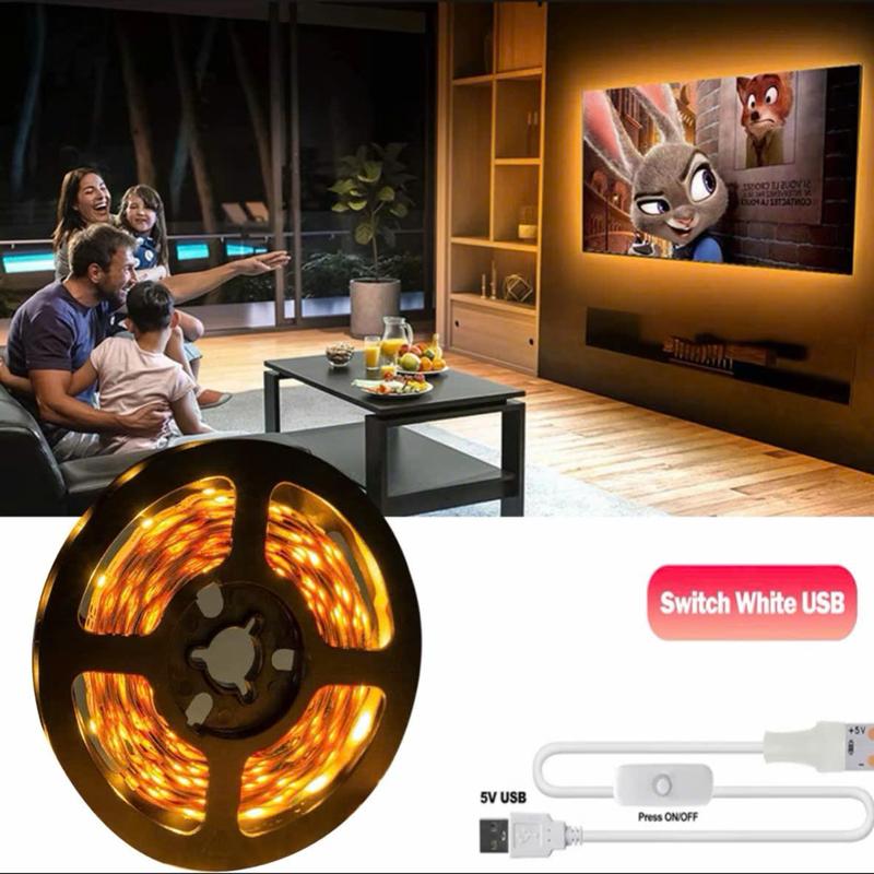 Dải Đèn LED USB 5V Cho TV, Đèn Trang Trí, Băng Đèn, Đèn LED TVM, 30 và 60cm