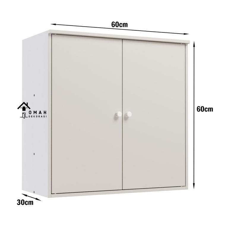 Rak Dapur Serbaguna 2 Pintu Minimalis Rak Dapur Serbaguna Tempel dinding Gantung Multifungsi Lemari Dapur Bersih omah dekorasi Furniture 056L 5