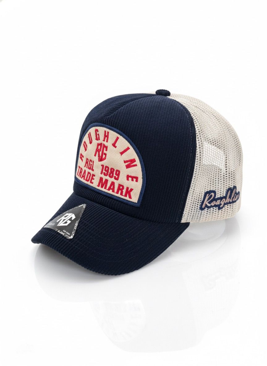 Topi trucker Roughline corduroy visor pendek v2