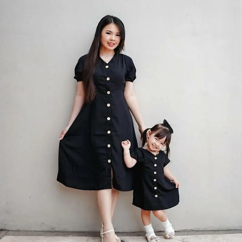 (Di Jual Terpisah Ibu Dan Anak) CINDERELLA DRESS DI JUAL TERPISAH DRESS CASUAL IBU DAN ANAK READY STOKBy Duta Busana Purbalingga Katun Panjang