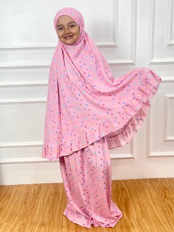 Mukena Anak Perempuan Bahan Katun Rayon Premium 1 sampai 9 tahun By KAL Collection Muslim 1