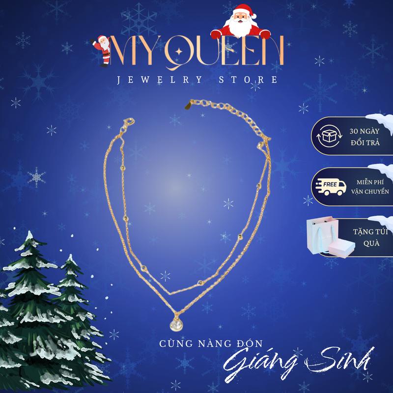 Lắc Chân Đính Đá Cz Sang Trọng Lấp Lánh Tinh Tế - Titan Xi Vàng