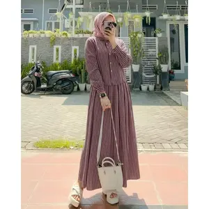 Sheila Set Rok Stripe Salur Atasan Wanita Bahan Adem Model Terbaru