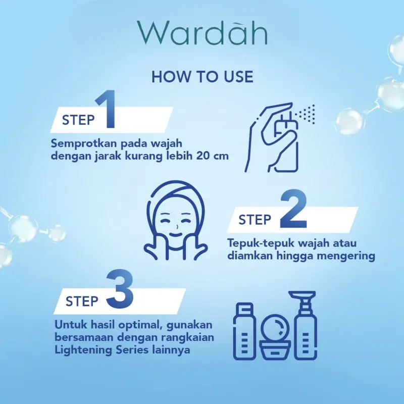 Wardah Lightening Face Mist 60 ml  | Primer | Setting Spray | Refresh 6