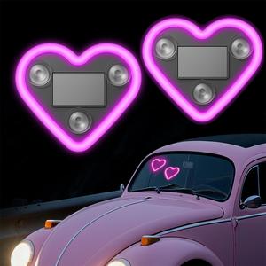 ソーラーパワー ハート型LEDアンビエントライト, 車＆ホームデコレーション用照明, バレンタインデーやパーティー、祝いの贈り物に最適