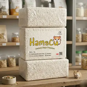 Serbuk Kayu untuk Hamster merk HamsCu 1 Kg Kering bersih dan sudah dipadatkan by cowboy