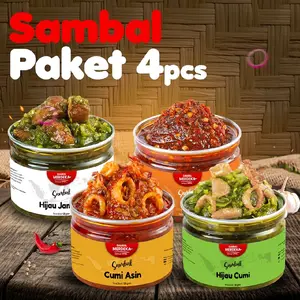 PAKET SAMBAL MERDEKA VIRAL 4 PCS/SAMBAL VIRAL/CUMI ASIN/HIJAU JAMBAL/HIJAU CUMI/ROA