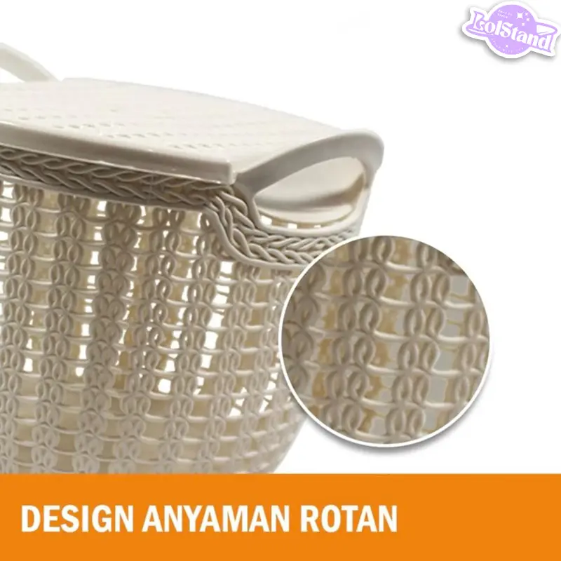 Keranjang TOPAS TUTUP / Keranjang Serbaguna /Storage Basket / Box / Kotak Penyimpanan Organizer Anak 4