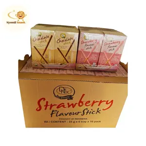 Denex Chocolate Stick 33g (Isi 60 pck) - 2 Rasa Coklat dan Strawberry - Food, Cemilan Cokelat Snack Makanan