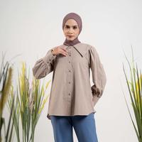 Gambar [NEW ARRIVAL] Dauky Tunik Atasan Wanita Terbaru M Tunic Wide Collar - Bone, S dari Dauky Fashion Kota Bandung 2 Tokopedia