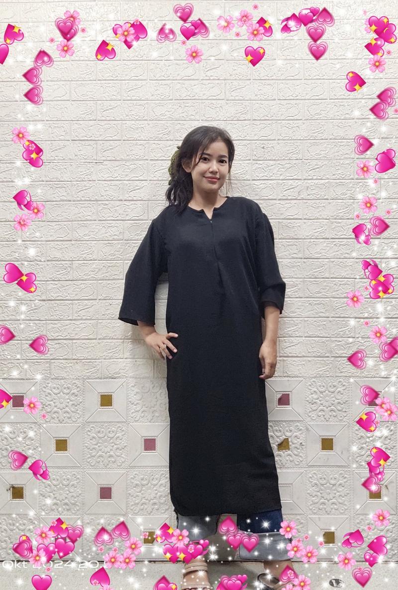 Product Introduction of Gamis Daster Krinkle Airflow Lengan 3/4 Resleting Busui Wudu Friendly 6