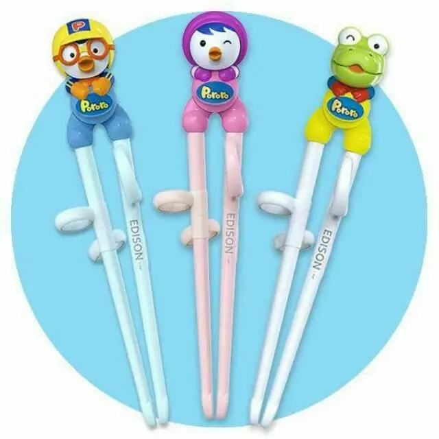 Edison Training Chopstick Pororo / Sumpit Makan Anak BPA FREE Original 3