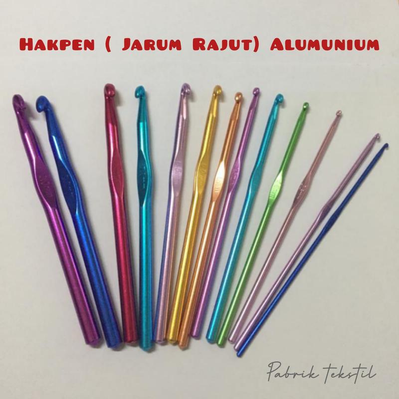 Hakpen (Jarum Rajut) Alumunium / Multicolor Crochet Hooks (10.0mm/9.0mm ...