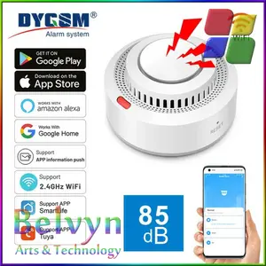 DYGSM Smart Smoke Detector Alat Pendeteksi Asap Tuya WiFi Alarm 85dB - D89