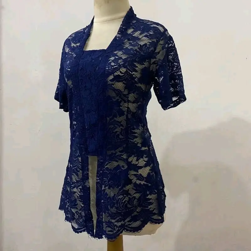 kebaya kutubaru brukat lengan pendek pakaian adat jawa bali fashion 4