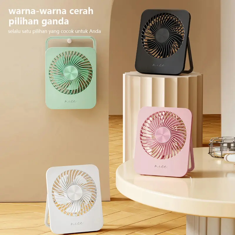NETPAC Kipas Angin Portable 2 in 1 6000mAh Cute Design Kipas Mini Murah Meja Portabel Original 6