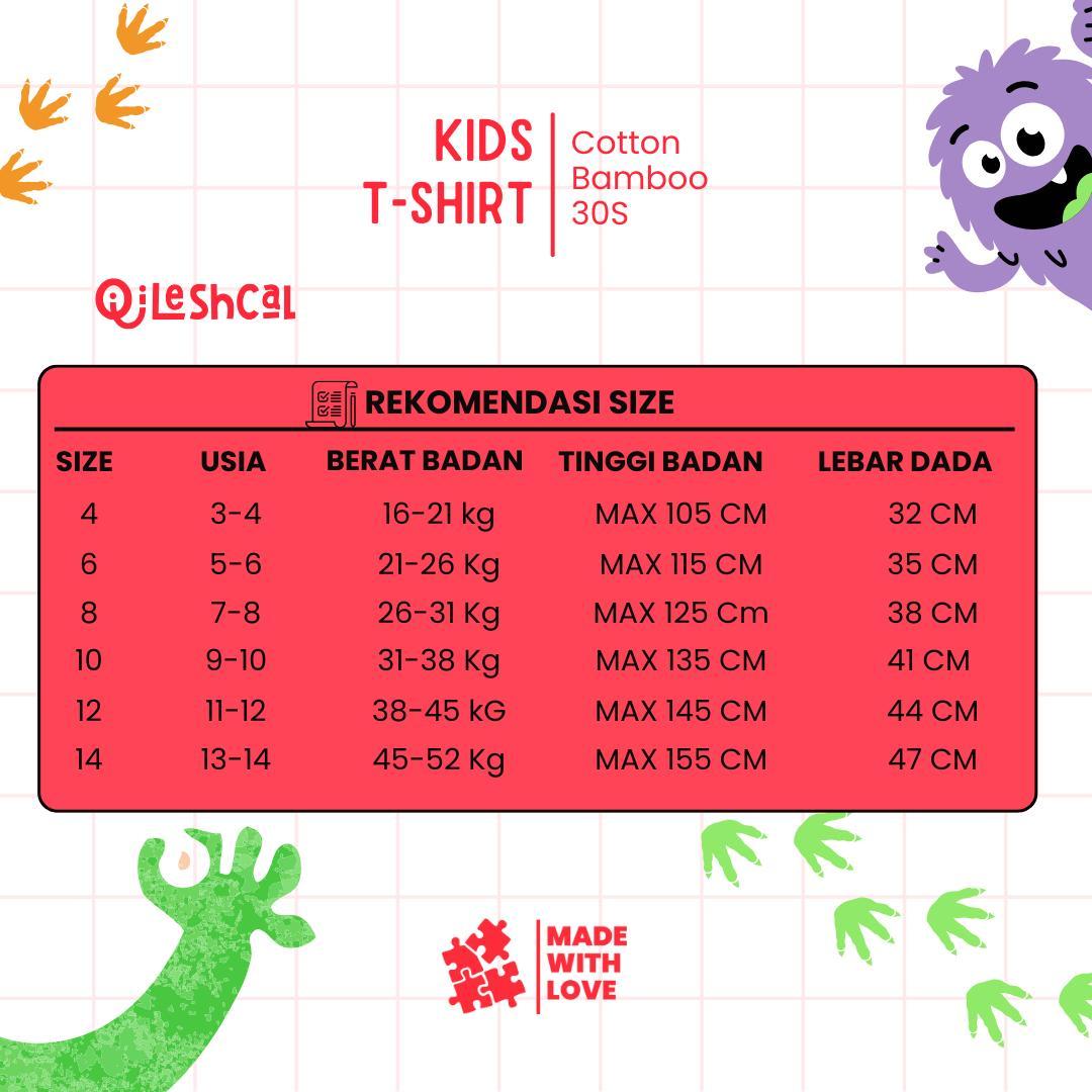 Qileshcal - Sonic Kaos Anak Unisex Bahan Cotton Bamboo