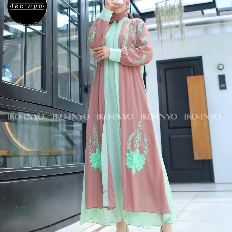 Gamis terbaru                                             mat ceruti premium                                                  bordir 3