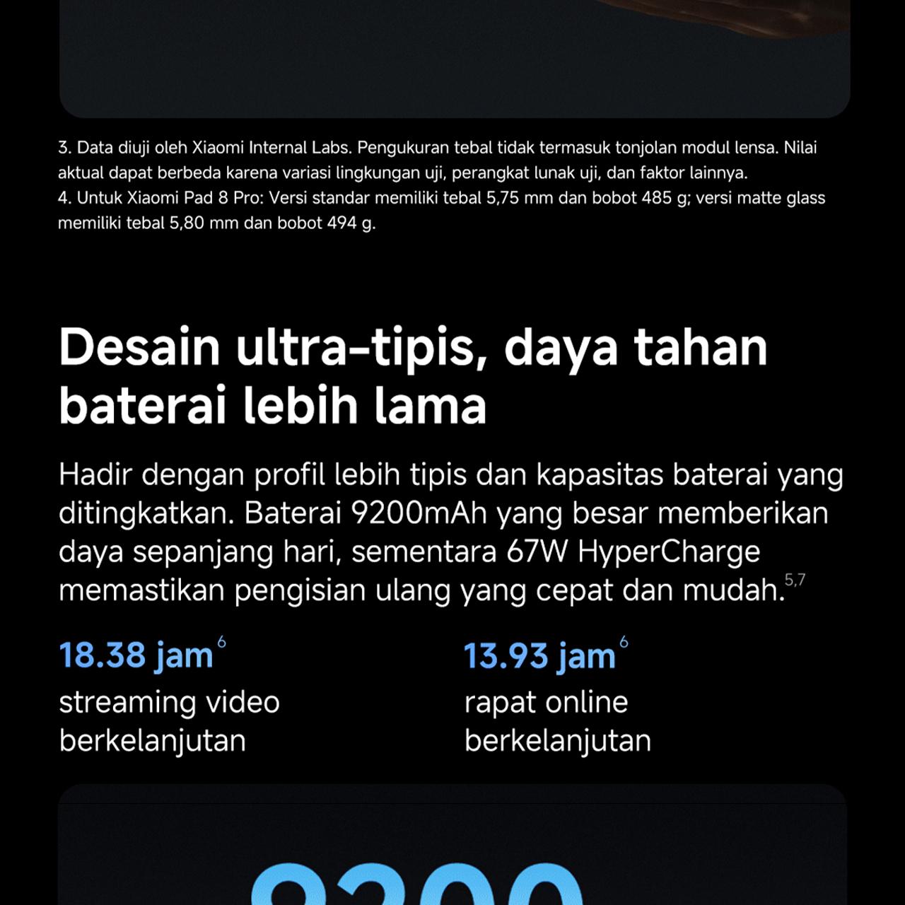 Xiaomi Pad 8 Pro (8/256GB) (12/512GB) | Tablet Android  | Chipset Snapdragon 8 Elite Mobile Platform | Pengalaman produktivitas dengan WPS PC-Level | Pendukung Xiaomi Focus Pen Pro terbaru | Baterai 9.200mAh dengan 67W HyperCharge [Xiaomi Official Store]