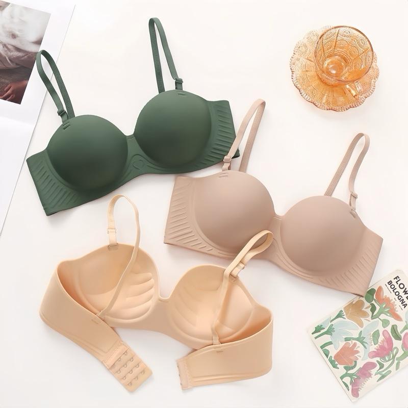  Sét 3 Áo Lót Nữ áo Bra Áo nâng ngực cup Ngang Su Non Mềm Đệm 2,5cm Không Hằng Viền Không Gọng Màu Đẹp Sang Áo Ngực Áo Nâng Nhung Sen Mẫu SD01 
