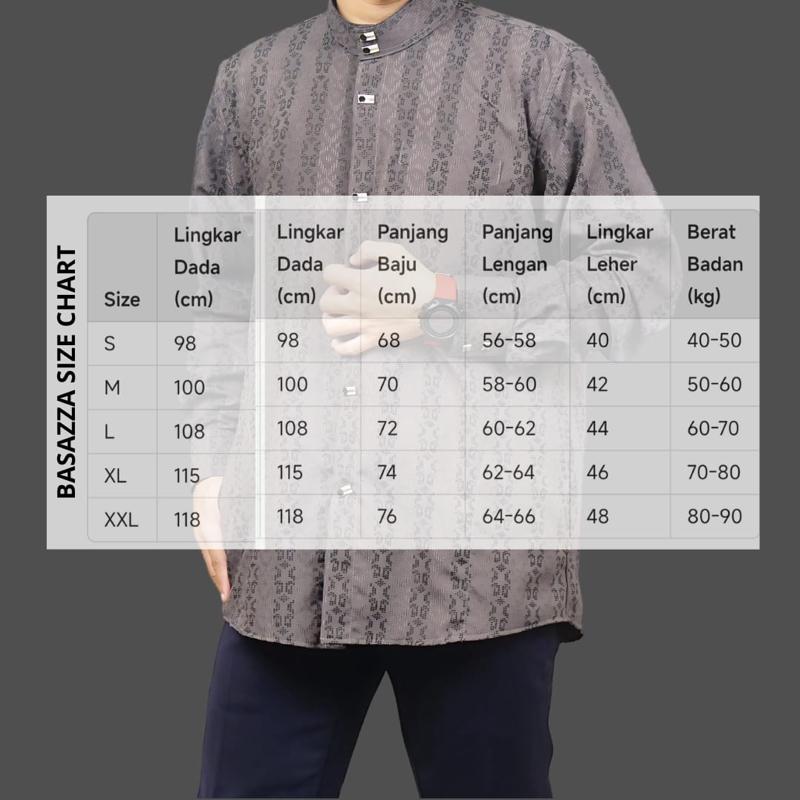 Product Introduction of Koko Embos Ajwah Daily muslim wear baju  kemko  Pria  Dewasa Lengan panjang koko Sultan Nyaman 0