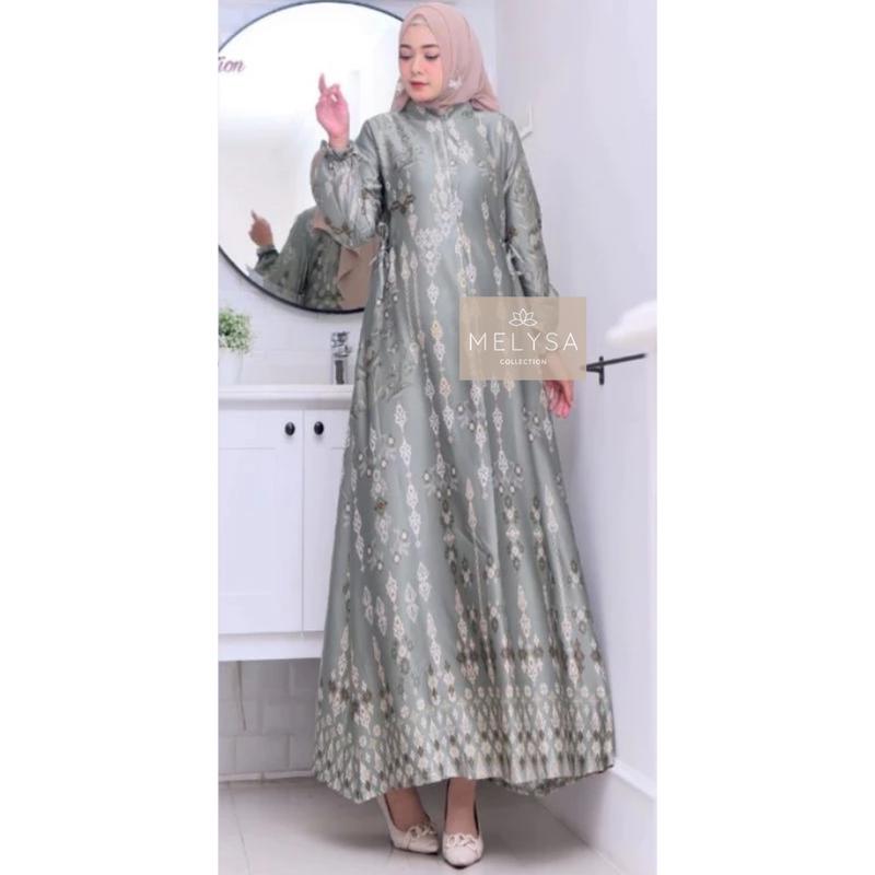 PAKET 100 RIBU ISI 3 Gamis Harian Hyget Premium Panjang Lengan Kerut Karet Motif Natasa Selena Tumpal Nadira Etnik Dress gamis Dewasa LEBARAN Muslim simpel gamis wanita busui Melar Nyaman Hitam 5