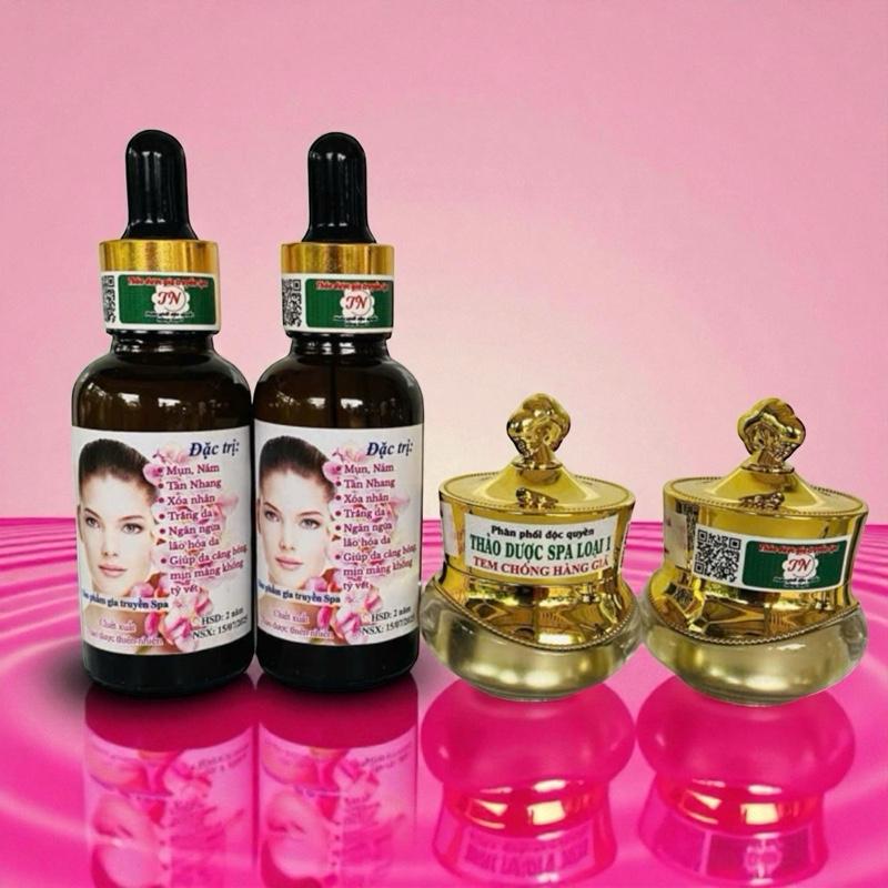 tặng 2 nạ 2 combo tái tạo thảo dược spa :hỗ trợ mụn thâm sạm nám tàn nhang nút đen