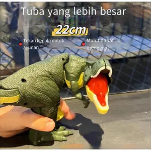 Produk Viral! Dinosaurus Shaa Shaa Tekan Dino Toy Populer / Lucu Dinosaur Dragon Roars Press Goyang Kepala Kiri Kanan